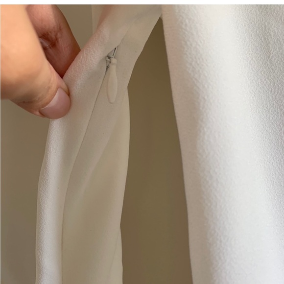 J. Crew | White Drapey Faux Wrap Crepe Blouse - Picture 4 of 8